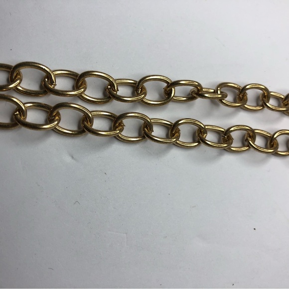 Heart Gold Tone Necklace Turquoise color heart Adjustable Chain - Picture 4 of 10